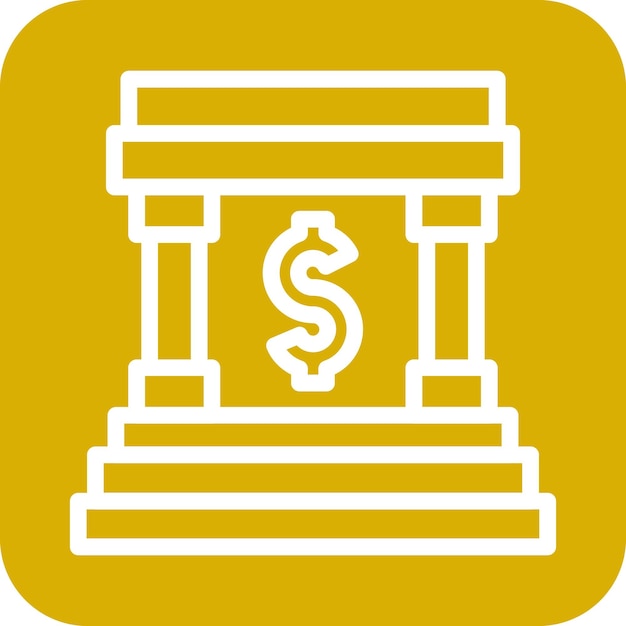 Estilo de icono del banco de diseño vectorial