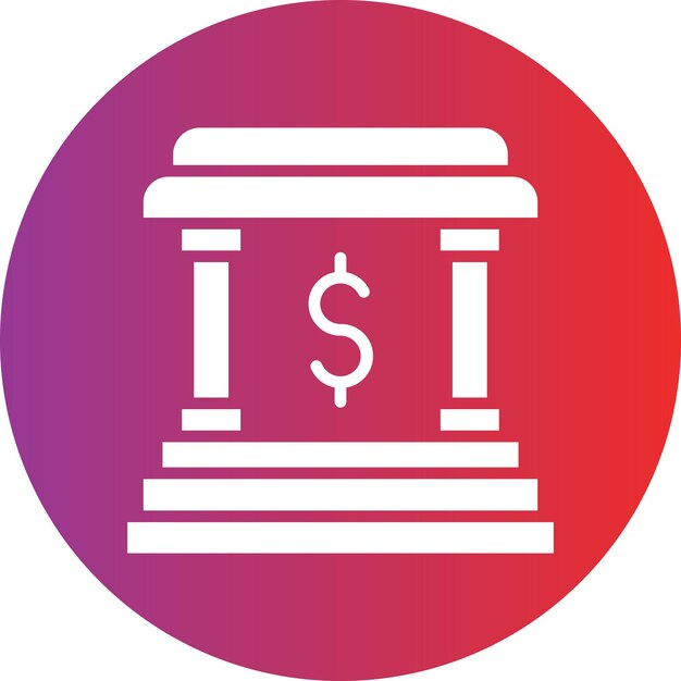 Estilo de icono del banco de diseño vectorial