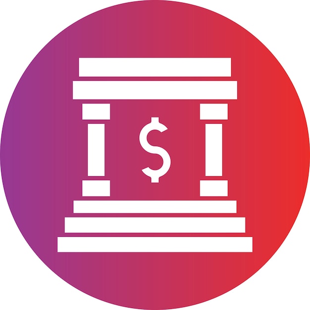 Estilo de icono del banco de diseño vectorial