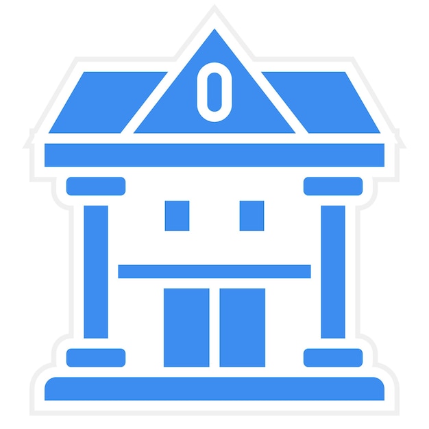 Estilo de icono del banco de diseño vectorial