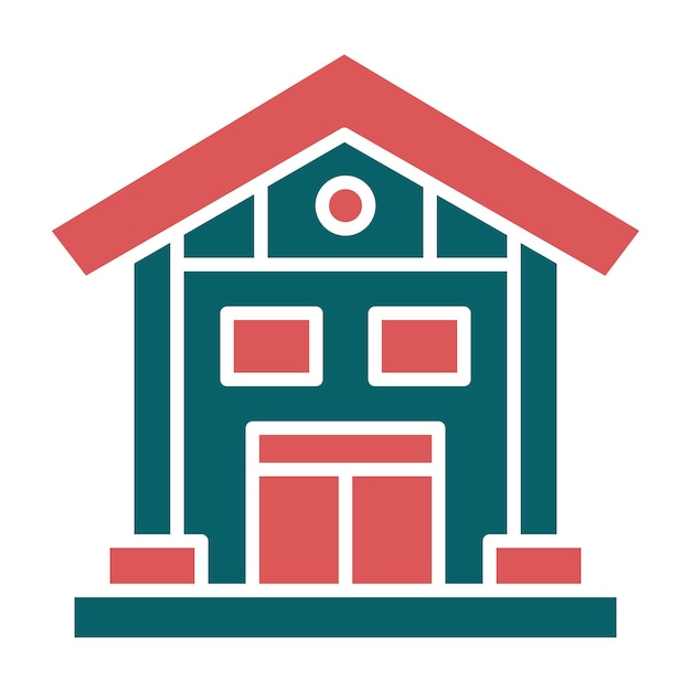 Estilo de icono del banco de diseño vectorial