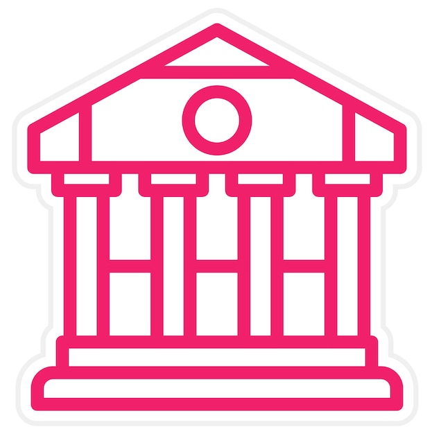 Estilo de icono del banco de diseño vectorial