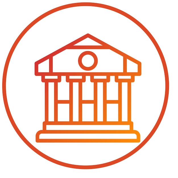 Estilo de icono del banco de diseño vectorial