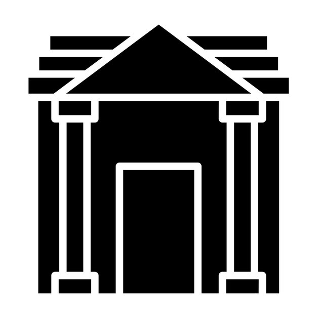 Estilo de icono del banco de diseño vectorial