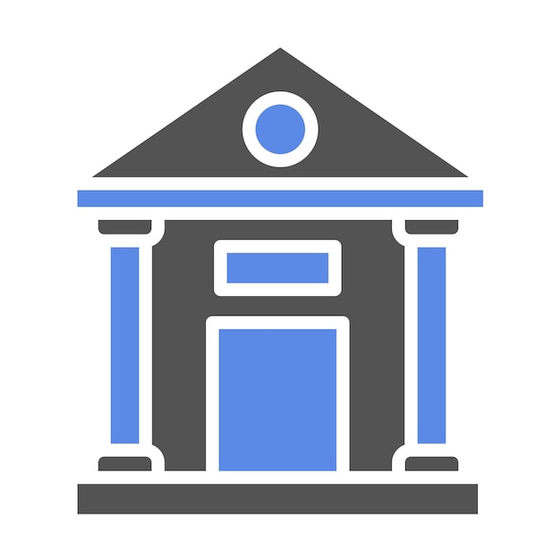 Estilo de icono del banco de diseño vectorial