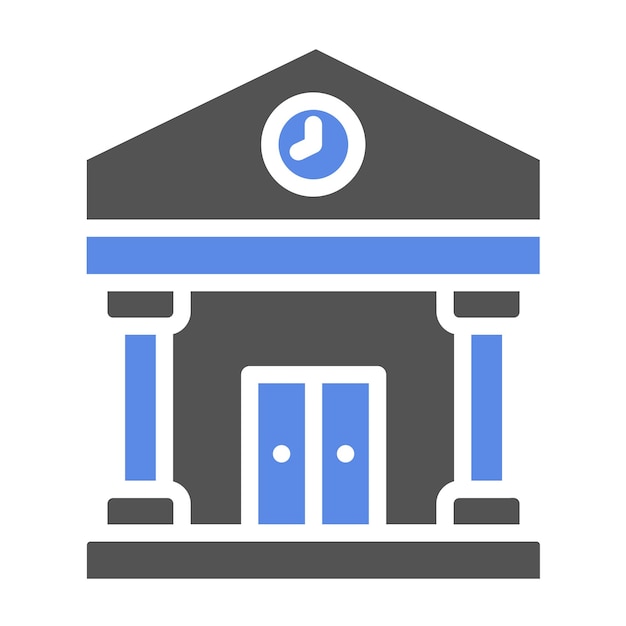 Estilo de icono del banco de diseño vectorial