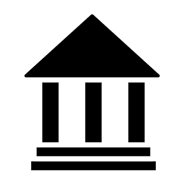 Estilo de icono del banco de diseño vectorial
