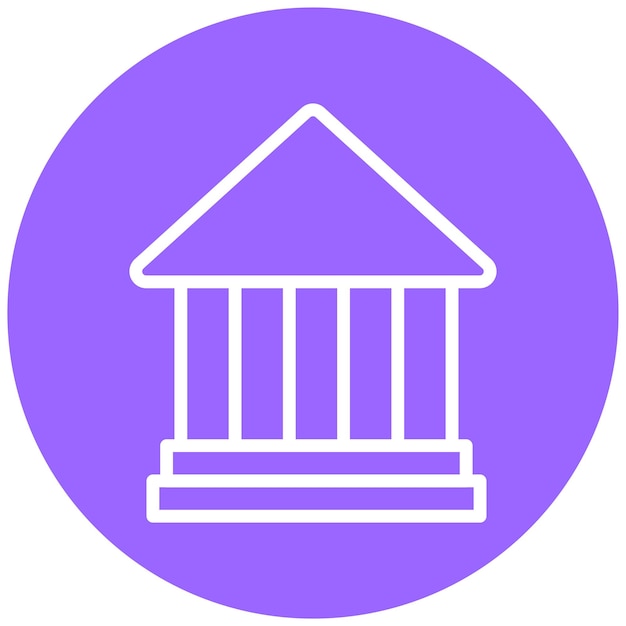 Estilo de icono del banco de diseño vectorial