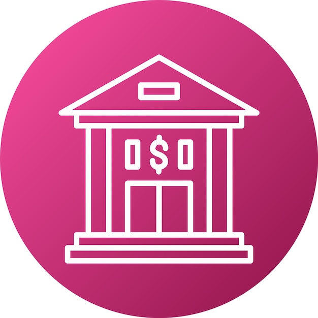 Estilo de icono del banco de diseño vectorial