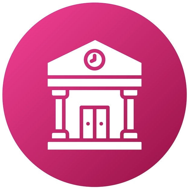 Estilo de icono del banco de diseño vectorial