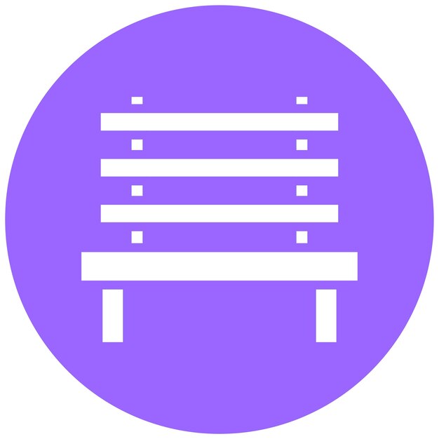 Estilo de icono de banco de jardín de diseño vectorial