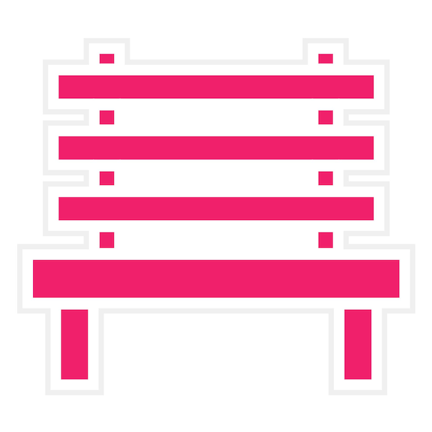 Estilo de icono de banco de jardín de diseño vectorial
