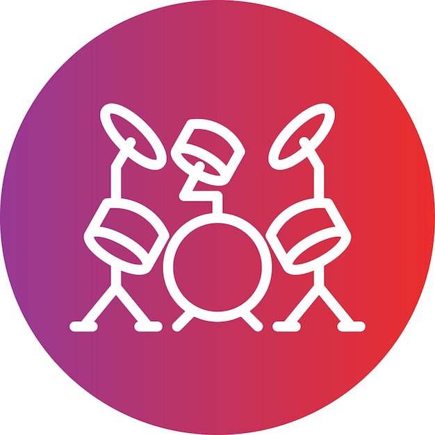 Estilo de icono de banda de diseño vectorial
