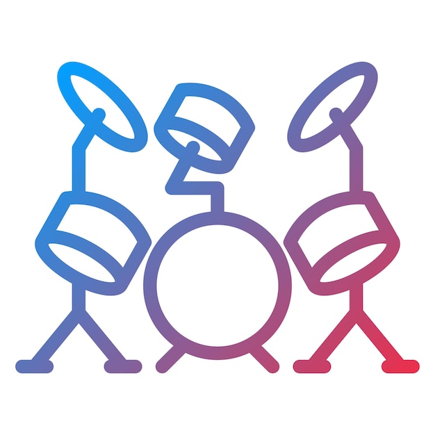 Estilo de icono de banda de diseño vectorial