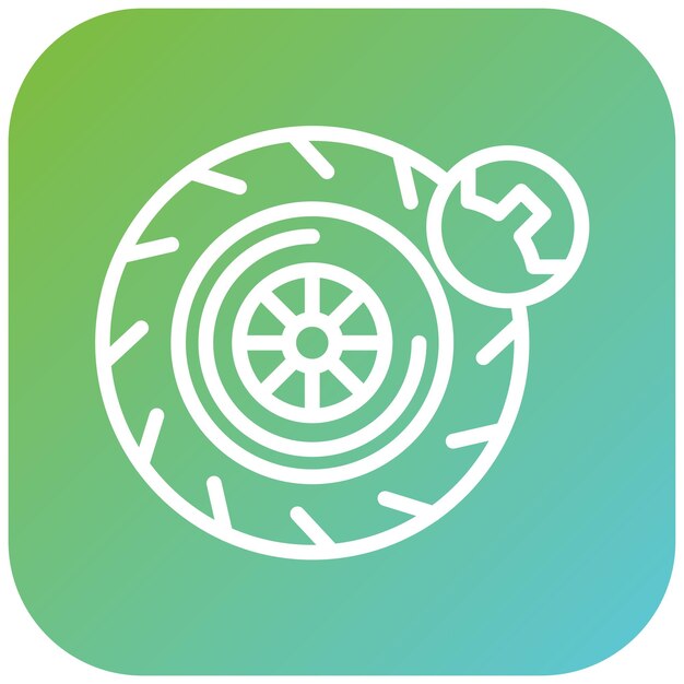 Estilo del icono de la banda de rodadura del neumático de diseño vectorial