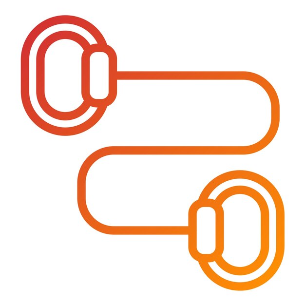 Estilo del icono de las bandas de resistencia de diseño vectorial