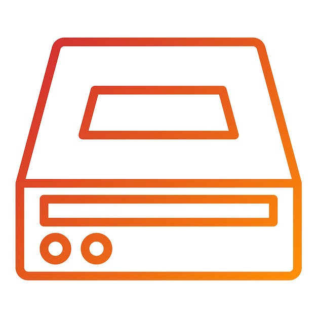 Estilo del icono de la bandeja del disco de diseño vectorial
