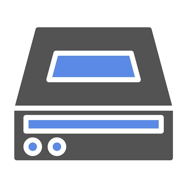Estilo del icono de la bandeja del disco de diseño vectorial