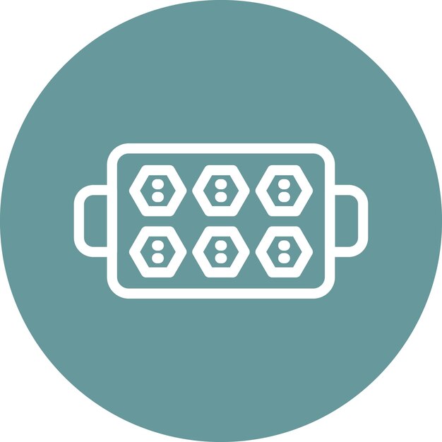 Estilo del icono de la bandeja de horneado de diseño vectorial