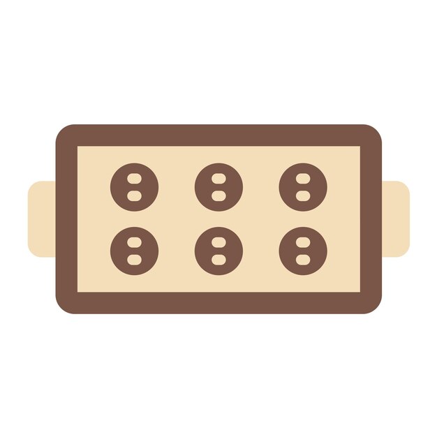 Estilo del icono de la bandeja de horneado de diseño vectorial