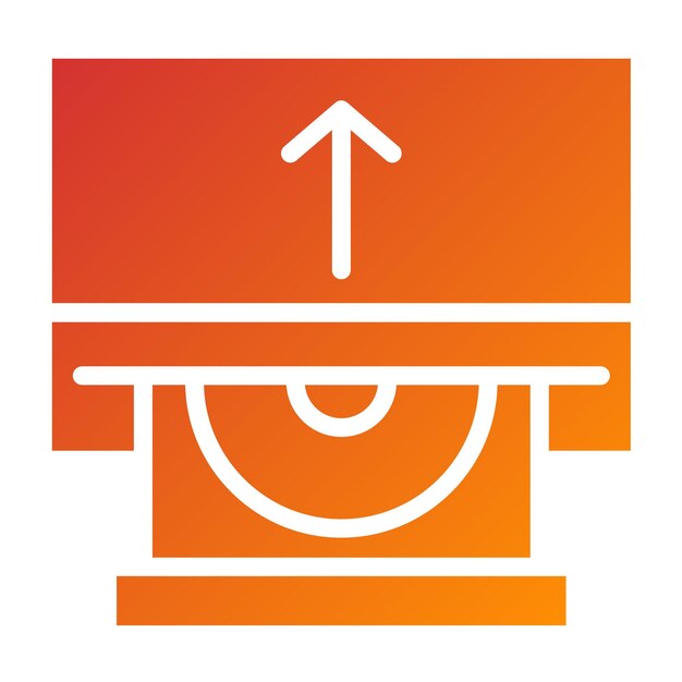 Estilo del icono de la bandeja de la unidad de diseño vectorial