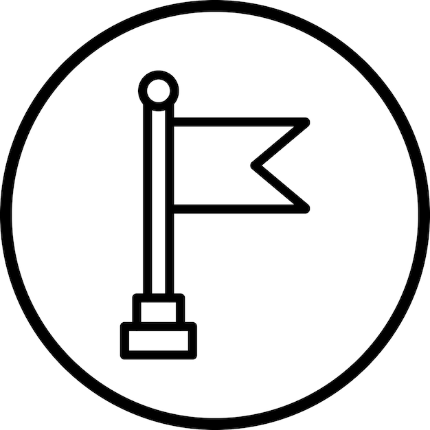 Estilo del icono de la bandera de diseño vectorial
