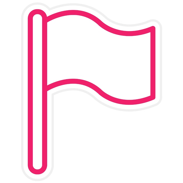 Estilo del icono de la bandera de diseño vectorial