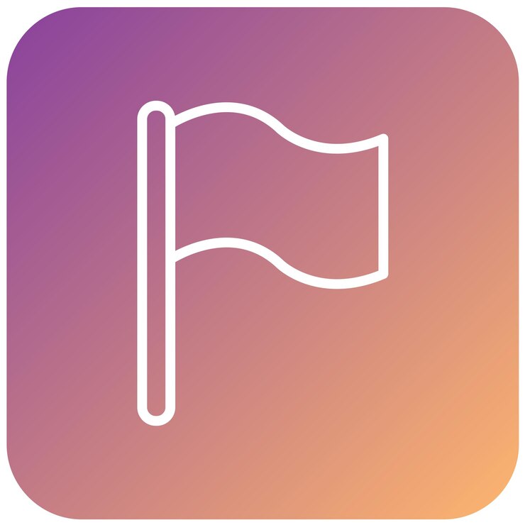 Estilo del icono de la bandera de diseño vectorial