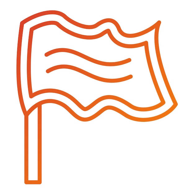 Estilo del icono de la bandera de diseño vectorial