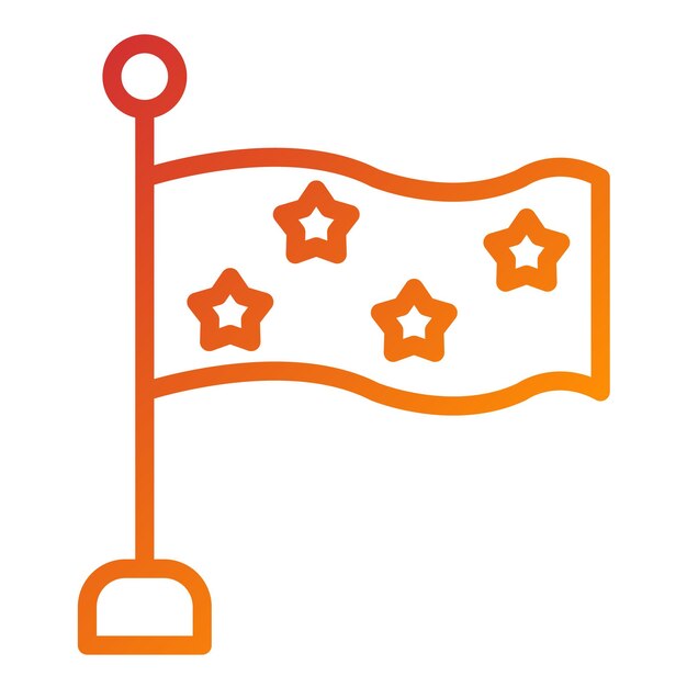 Estilo del icono de las banderas de diseño vectorial