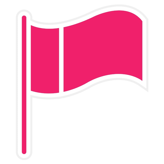 Estilo del icono de las banderas de diseño vectorial