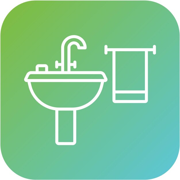 Estilo de icono de baño de diseño vectorial