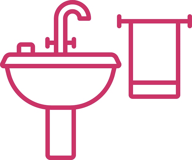 Estilo de icono de baño de diseño vectorial