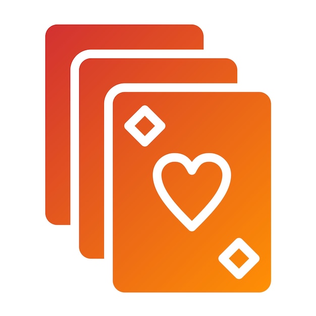 Estilo de icono de la baraja de cartas de diseño vectorial