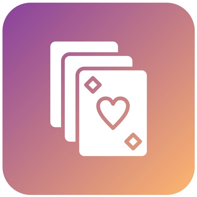 Estilo de icono de la baraja de cartas de diseño vectorial