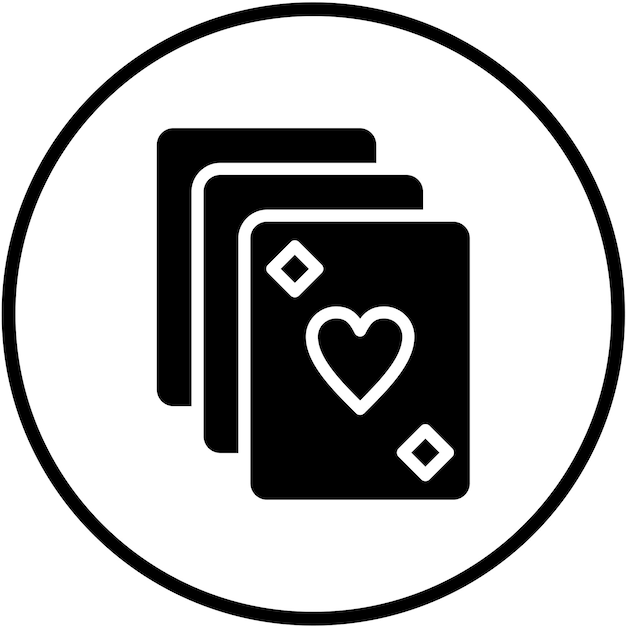 Estilo de icono de la baraja de cartas de diseño vectorial