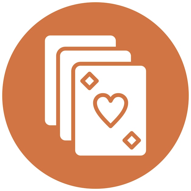 Estilo de icono de la baraja de cartas de diseño vectorial