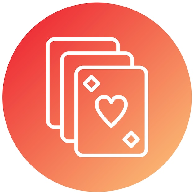 Estilo de icono de la baraja de cartas de diseño vectorial