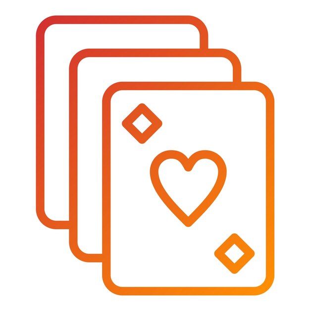 Estilo de icono de la baraja de cartas de diseño vectorial
