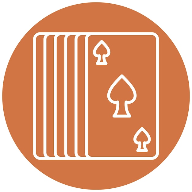 Estilo de icono de la baraja de cartas de diseño vectorial