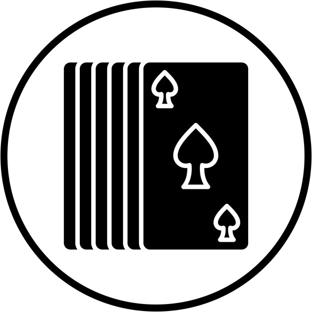Estilo de icono de la baraja de cartas de diseño vectorial