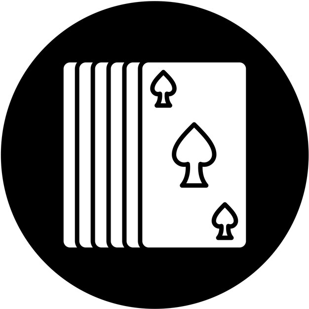 Estilo de icono de la baraja de cartas de diseño vectorial