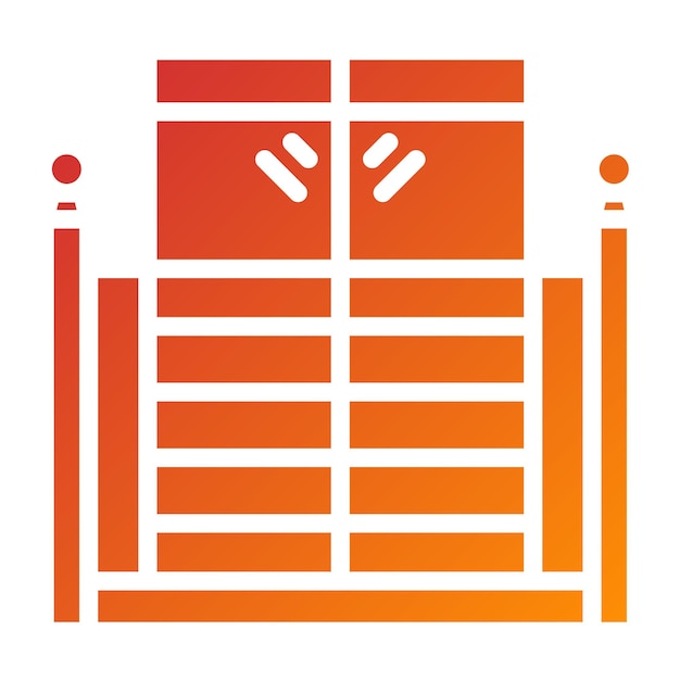 Estilo del icono de las barandillas de diseño vectorial