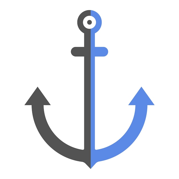 Estilo del icono del barco de anclaje