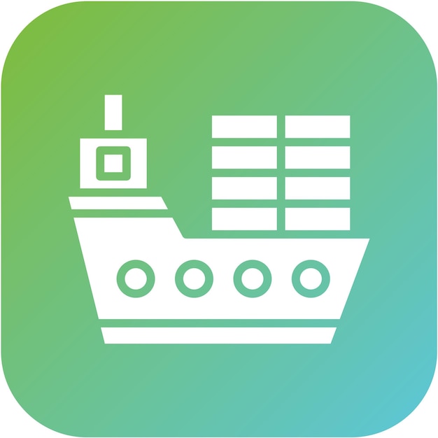Estilo de icono de barco de carga de diseño vectorial