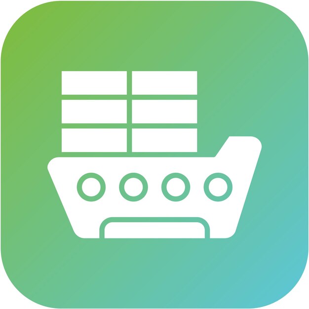 Estilo de icono de barco de carga de diseño vectorial