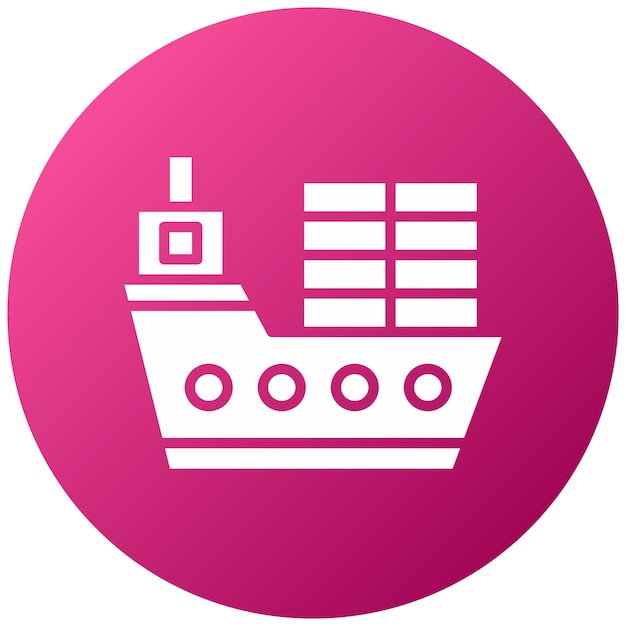 Estilo de icono de barco de carga de diseño vectorial