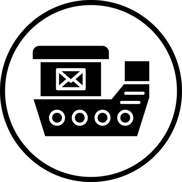 Estilo del icono del barco de correo