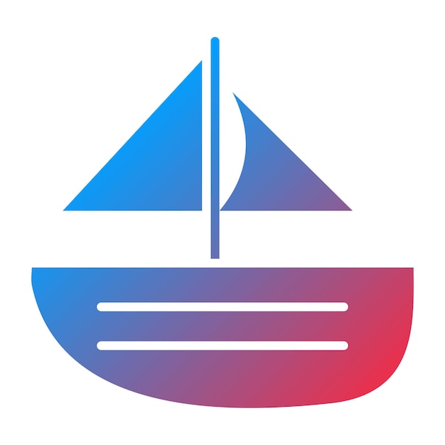 Vector estilo de icono de barco de diseño vectorial