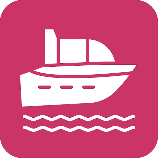 Estilo de icono de barco de diseño vectorial